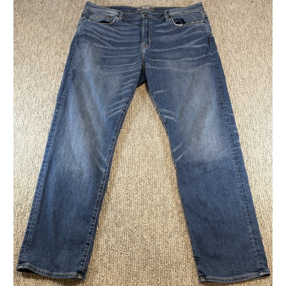 Revtown Jeans‎ Mens 40x33 Blue Automatic Relaxed Fit Stretch Denim Whiskers